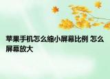 蘋果手機怎么縮小屏幕比例 怎么屏幕放大