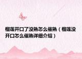 榴蓮開(kāi)口了沒(méi)熟怎么催熟（榴蓮沒(méi)開(kāi)口怎么催熟詳細(xì)介紹）