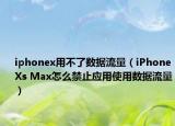iphonex用不了數(shù)據(jù)流量（iPhoneXs Max怎么禁止應(yīng)用使用數(shù)據(jù)流量）
