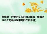 楊梅酒一般要泡多長(zhǎng)時(shí)間才能喝（楊梅酒泡多久是最佳飲用時(shí)機(jī)詳細(xì)介紹）