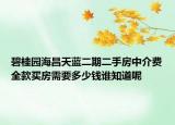 碧桂園海昌天藍二期二手房中介費全款買房需要多少錢誰知道呢