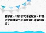 肝郁化火和肝郁氣滯的區(qū)別（肝郁化火和肝郁氣滯有什么區(qū)別詳細(xì)介紹）