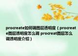 procreate如何調(diào)圖層透明度（procreate圖層透明度怎么調(diào) procreat圖層怎么調(diào)透明度介紹）