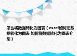 怎么將數(shù)據(jù)轉(zhuǎn)化為圖表（excel如何把數(shù)據(jù)轉(zhuǎn)化為圖表 如何將數(shù)據(jù)轉(zhuǎn)化為圖表介紹）