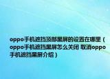 oppo手機(jī)遮擋頂部黑屏的設(shè)置在哪里（oppo手機(jī)遮擋黑屏怎么關(guān)閉 取消oppo手機(jī)遮擋黑屏介紹）