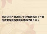 削過皮的芒果還能讓它放著再熟嗎（芒果削皮發(fā)現沒熟放著會熟嗎詳細介紹）