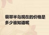 翡翠半島現(xiàn)在的價格是多少誰知道呢