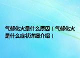 氣郁化火是什么原因（氣郁化火是什么癥狀詳細(xì)介紹）