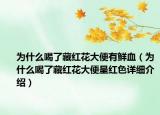 為什么喝了藏紅花大便有鮮血（為什么喝了藏紅花大便呈紅色詳細介紹）