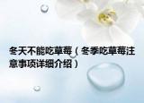 冬天不能吃草莓（冬季吃草莓注意事項詳細介紹）