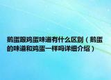 鵝蛋跟雞蛋味道有什么區(qū)別（鵝蛋的味道和雞蛋一樣嗎詳細介紹）
