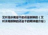 艾葉泡水喝是干的還是新鮮的（艾葉水用新鮮的還是干的呢詳細介紹）