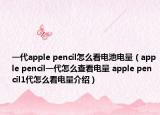 一代apple pencil怎么看電池電量（apple pencil一代怎么查看電量 apple pencil1代怎么看電量介紹）