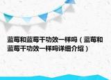 藍(lán)莓和藍(lán)莓干功效一樣嗎（藍(lán)莓和藍(lán)莓干功效一樣嗎詳細(xì)介紹）