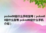 pcdm00是什么手機(jī)型號(hào)（pckm00是什么型號(hào) pckm00是什么手機(jī)介紹）