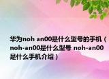 華為noh an00是什么型號(hào)的手機(jī)（noh-an00是什么型號(hào) noh-an00是什么手機(jī)介紹）