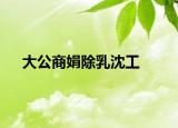 大公商娟除乳沈工