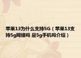 蘋果13為什么支持5G（蘋果13支持5g網(wǎng)絡(luò)嗎 是5g手機(jī)嗎介紹）