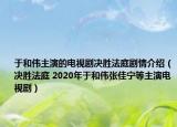 于和偉主演的電視劇決勝法庭劇情介紹（決勝法庭 2020年于和偉張佳寧等主演電視劇）