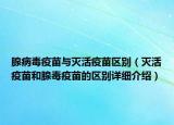 腺病毒疫苗與滅活疫苗區(qū)別（滅活疫苗和腺毒疫苗的區(qū)別詳細介紹）