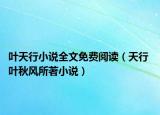 葉天行小說全文免費閱讀（天行 葉秋風所著小說）
