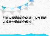 形容人很受歡迎的名詞（人氣 形容人或事物受歡迎的程度）