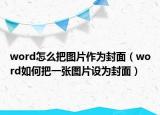 word怎么把圖片作為封面（word如何把一張圖片設(shè)為封面）