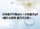 小米盒子只有g(shù)itv（小米盒子gitv是什么型號 是幾代介紹）