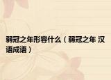 弱冠之年形容什么（弱冠之年 漢語成語）