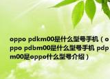 oppo pdkm00是什么型號手機(jī)（oppo pdbm00是什么型號手機(jī) pdpm00是oppo什么型號介紹）