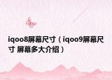 iqoo8屏幕尺寸（iqoo9屏幕尺寸 屏幕多大介紹）