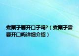煮栗子要開口子嗎?（煮栗子需要開口嗎詳細介紹）