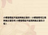 小愛音箱能不能放網(wǎng)易云音樂（小愛音箱可以用網(wǎng)易云音樂嗎 小愛音箱能不能用網(wǎng)易云音樂介紹）