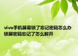 vivo手機(jī)屏幕鎖了忘記密碼怎么辦 鎖屏密碼忘記了怎么解開