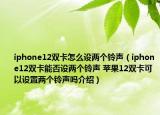 iphone12雙卡怎么設(shè)兩個鈴聲（iphone12雙卡能否設(shè)兩個鈴聲 蘋果12雙卡可以設(shè)置兩個鈴聲嗎介紹）