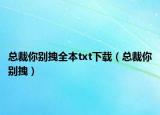 總裁你別拽全本txt下載（總裁你別拽）