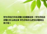 華為手機打開懸浮窗口在哪里設置（華為手機懸浮窗口怎么調出來 華為手機怎么把懸浮窗調出來介紹）