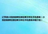 遼事通小孩的核酸檢測結(jié)果怎樣在手機(jī)查看（小孩的核酸檢測結(jié)果怎樣在手機(jī)查看詳細(xì)介紹）