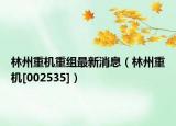 林州重機(jī)重組最新消息（林州重機(jī)[002535]）