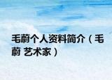 毛蔚個(gè)人資料簡(jiǎn)介（毛蔚 藝術(shù)家）