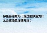 鱸魚會凍死嗎（凍過的鱸魚為什么會變綠色詳細介紹）