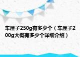 車?yán)遄?50g有多少個(gè)（車?yán)遄?00g大概有多少個(gè)詳細(xì)介紹）