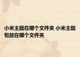 小米主題在哪個文件夾 小米主題包放在哪個文件夾