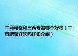 二兩母蟹和三兩母蟹哪個好吃（二母螃蟹好吃嗎詳細介紹）