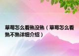 草莓怎么看熟沒熟（草莓怎么看熟不熟詳細介紹）