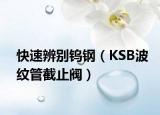 快速辨別鎢鋼（KSB波紋管截止閥）