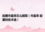 股票市盈率怎么解釋（市盈率 股票財(cái)務(wù)術(shù)語(yǔ)）