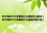 昨天綠碼今天變黃碼什么原因怎么解決（昨天綠碼今天變黃碼什么原因詳細(xì)介紹）