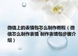 微信上的表情包怎么制作教程（微信怎么制作表情 制作表情包步驟介紹）
