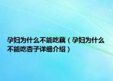 孕婦為什么不能吃藕（孕婦為什么不能吃杏子詳細(xì)介紹）
